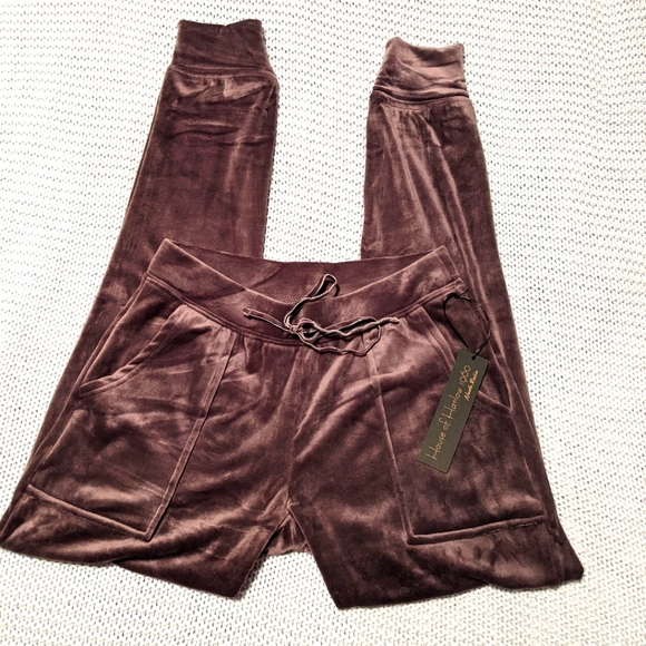 House of Harlow 1960 Pants - House of Harlow Grey Velour Joggers XS NWT